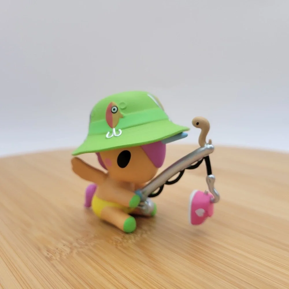 Tokidoki Unicorno Series 11 Reel Fishing Vinyl Figure Green Pink Tan DY2504